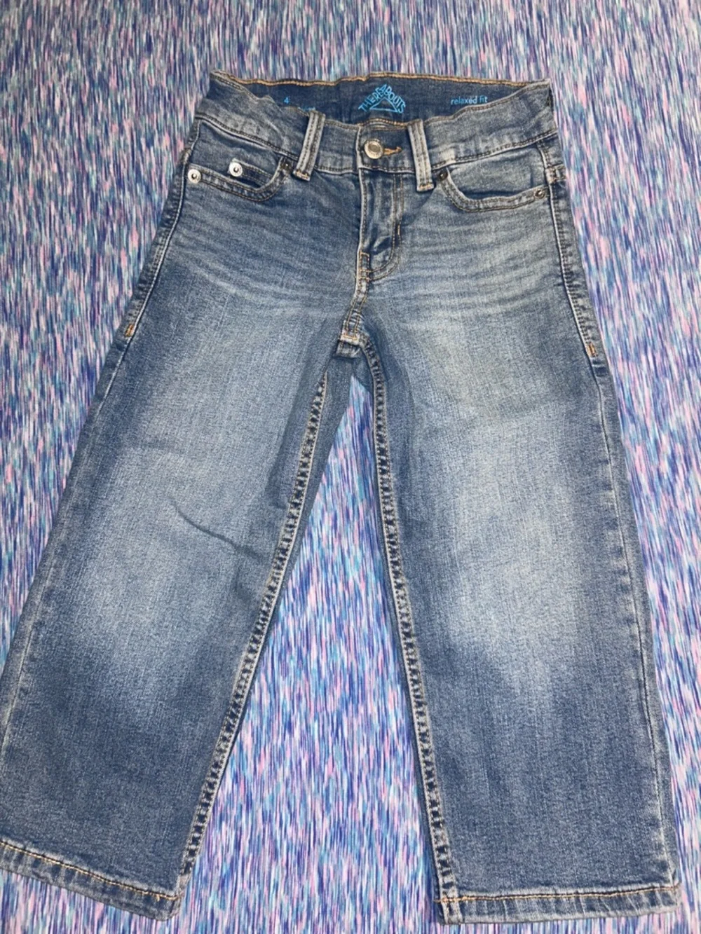 Kids Blue Wide-Leg Denim Jeans
